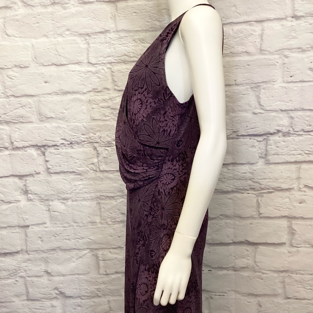 Jones New York 14 Faux Wrap Dress Elegant Purple Ruched Fairy Whimsigoth - Picture 7 of 11